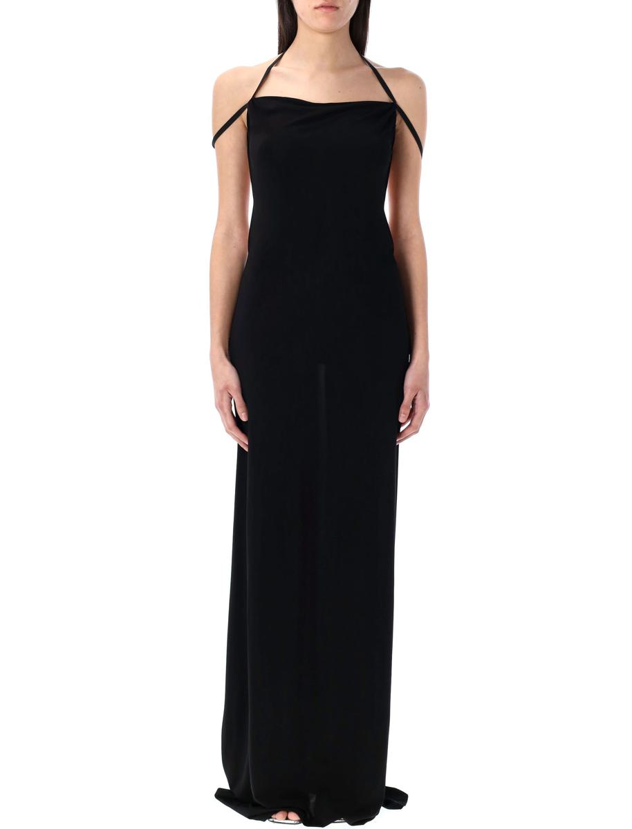 Marine Serre Draped Jersey Long Dress