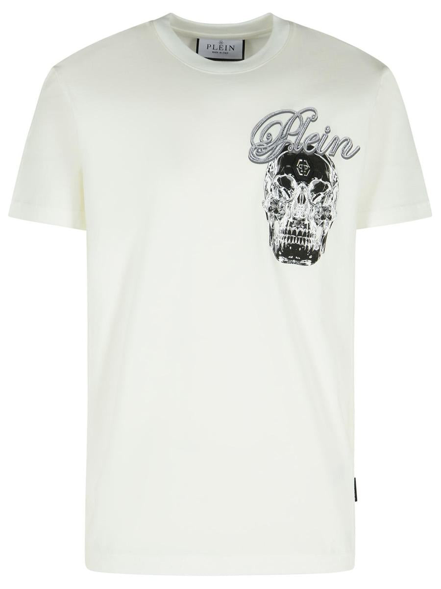 Philipp Plein White Cotton T-Shirt