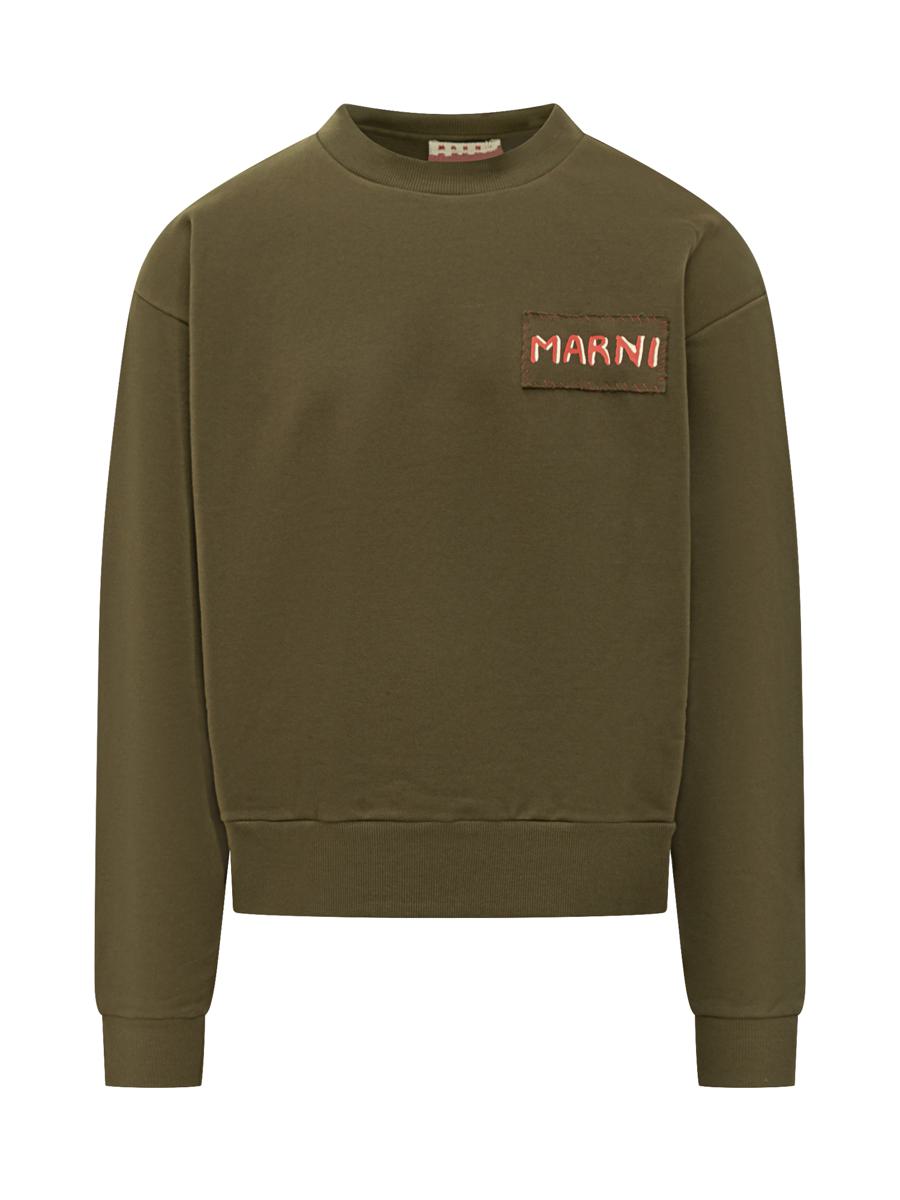 Marni Sweatshirt With Embroidered Logo Patch Marni
