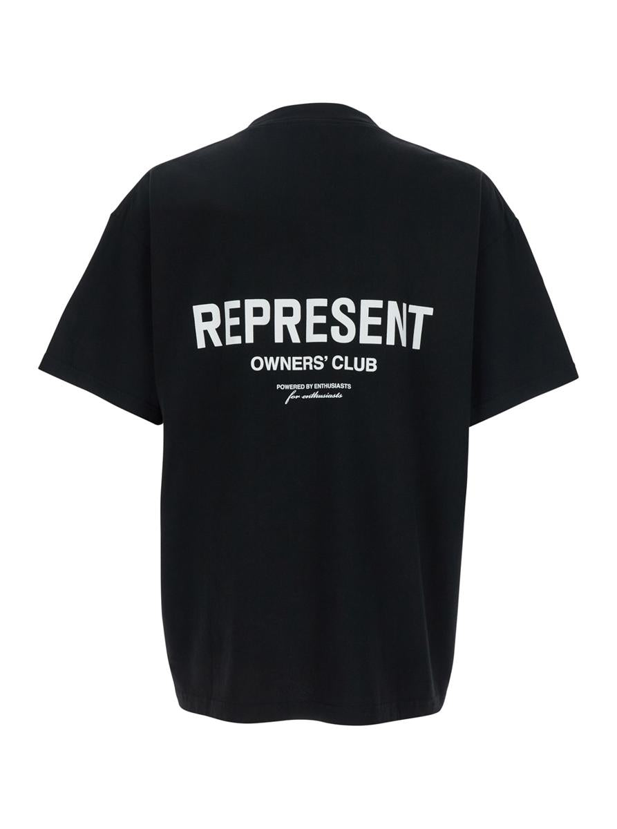 Black T-Shirt With Logo On The Front And Maxi Logo On The Back In Cotton Man
