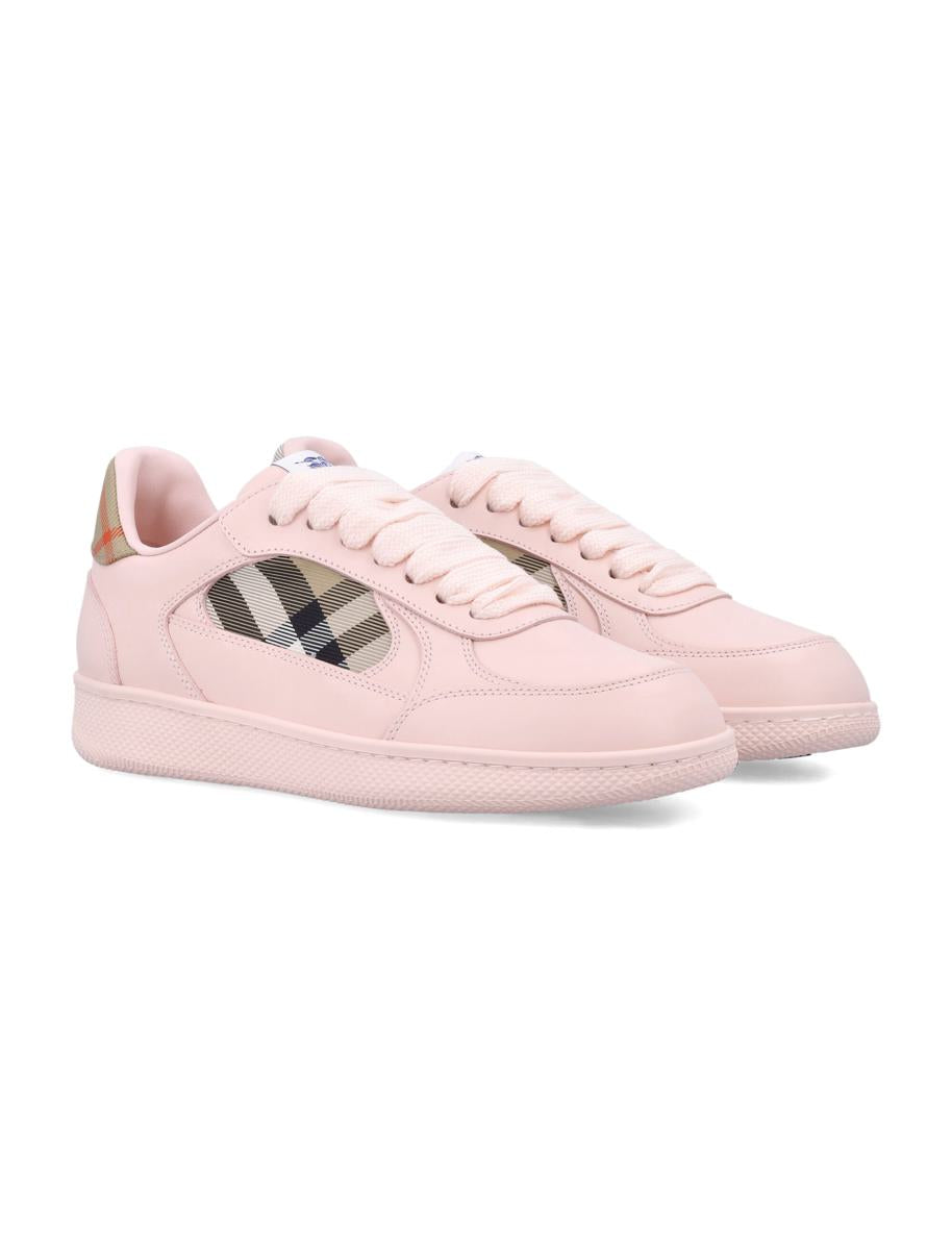 Burberry Leather And Check Terrace Women'S Sneakers