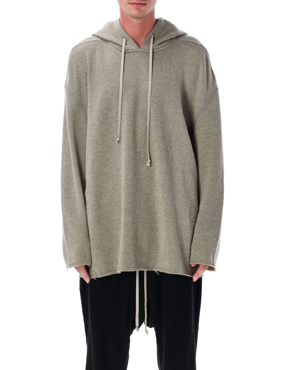 Rick Owens Drkshdw Grey Melange Peter Hoodie Sweatshirt