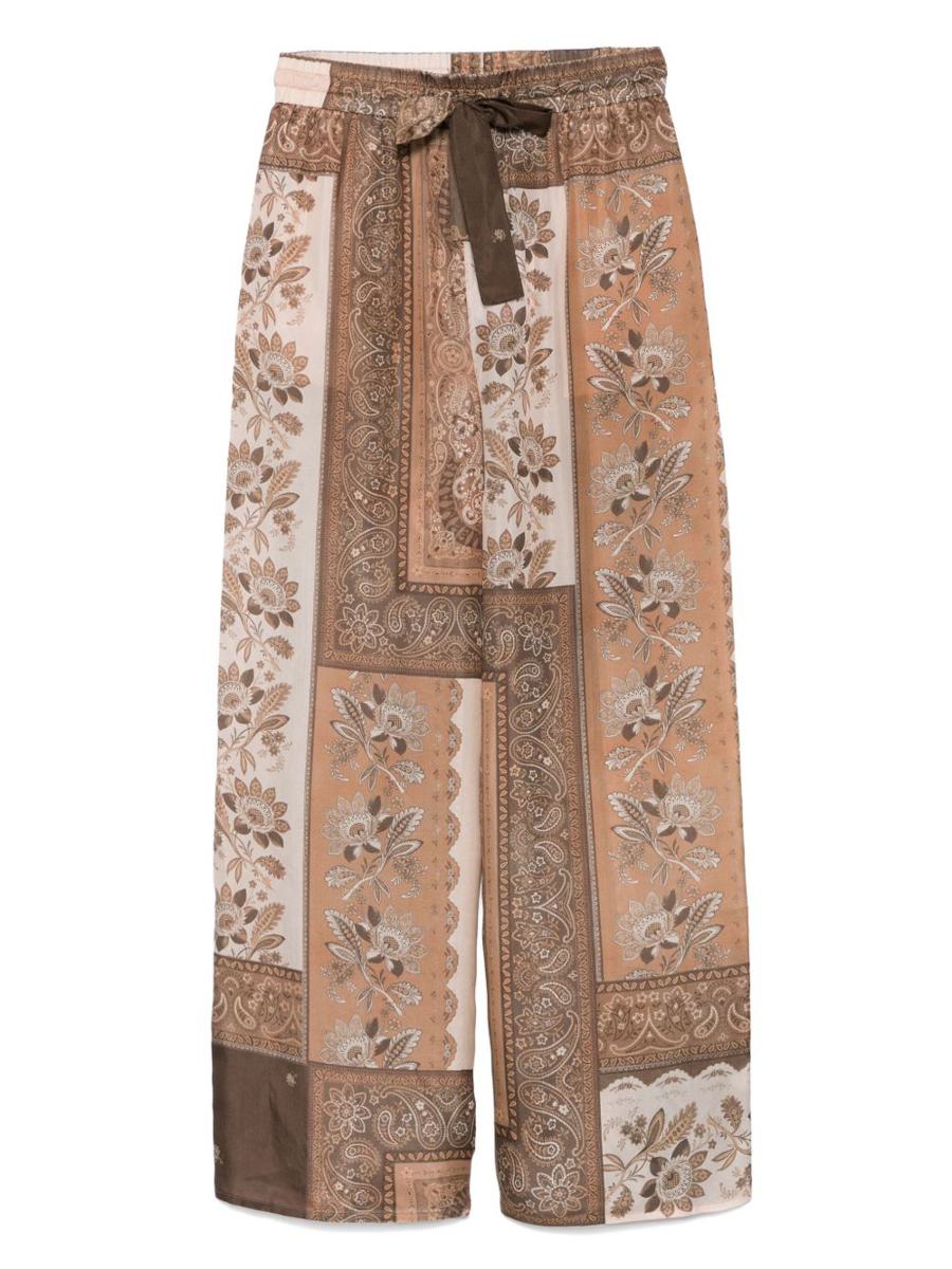 Zimmermann Lucky Printed Silk Trousers