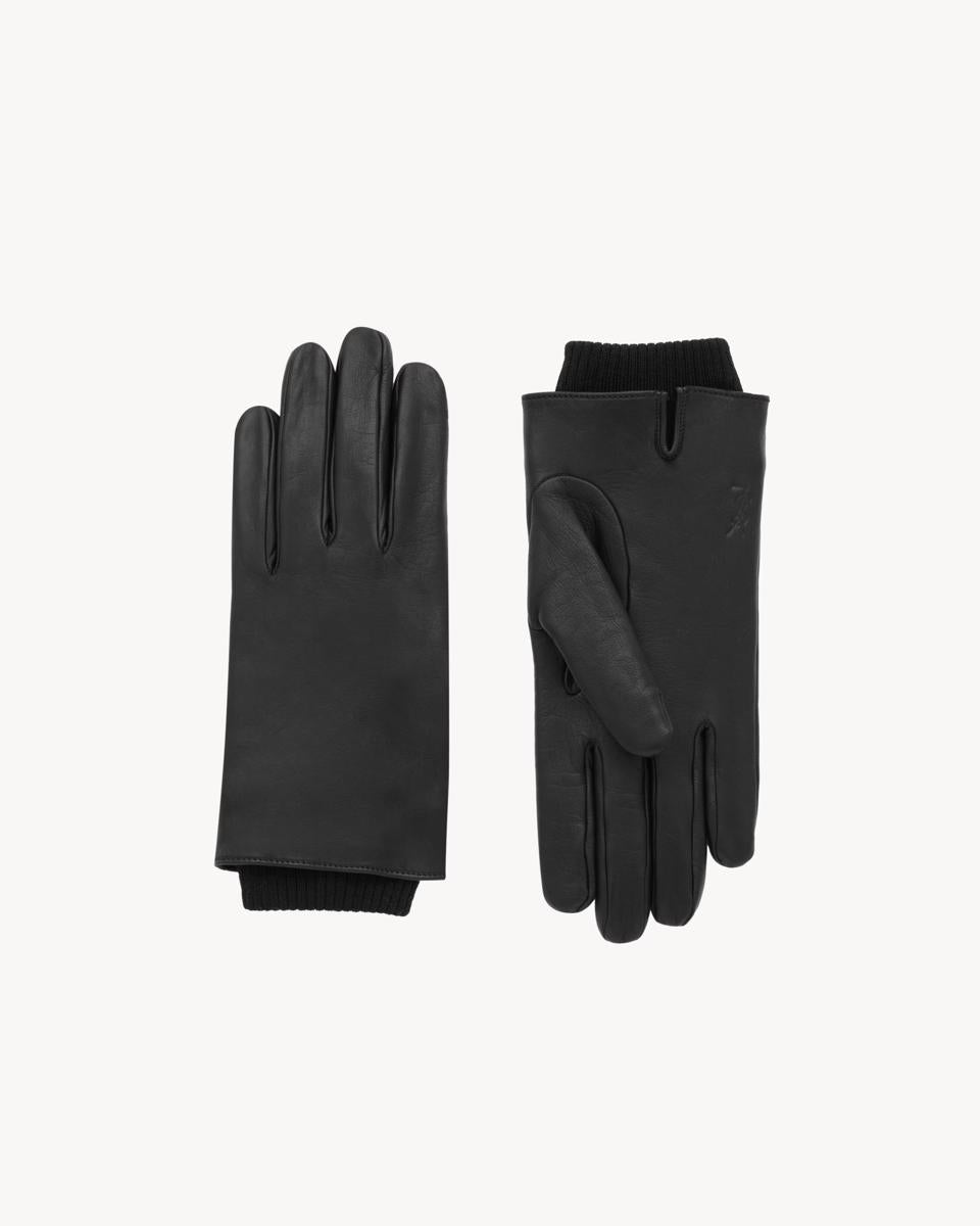 Saint Laurent Gloves In Wool And Leather