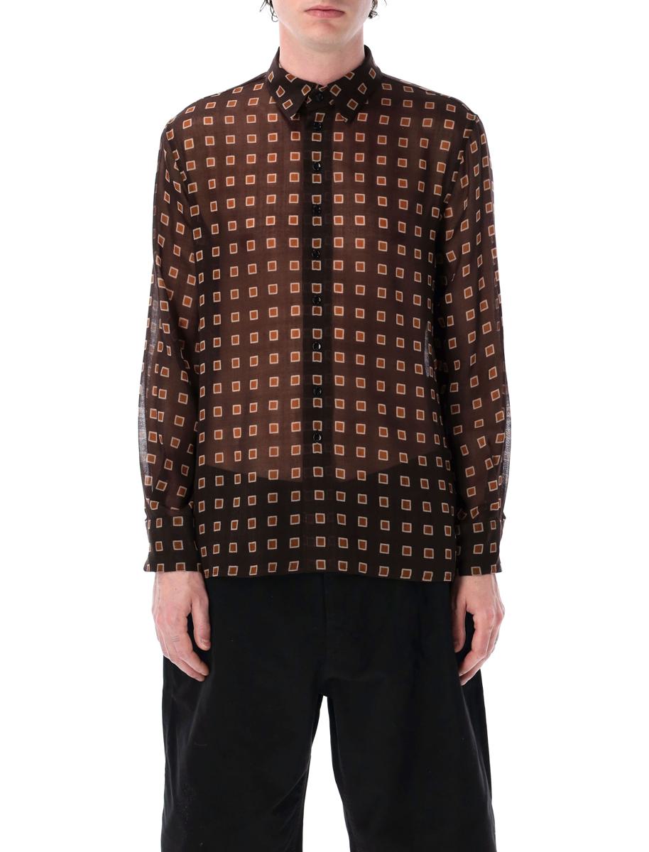 Saint Laurent Squared Wool Etamine Shirt