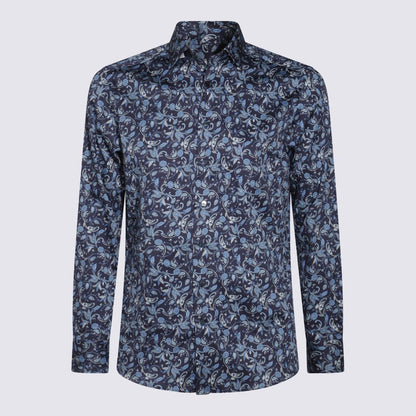 Etro Blue Cotton Shirt