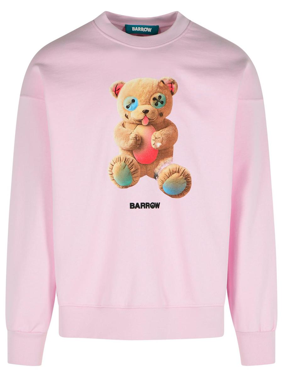 Barrow Pink Cotton Sweatshirt