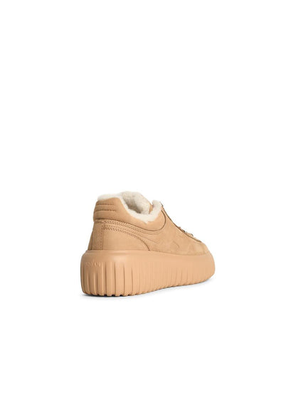 Hogan 'H-Stripes' Beige Leather Sneakers