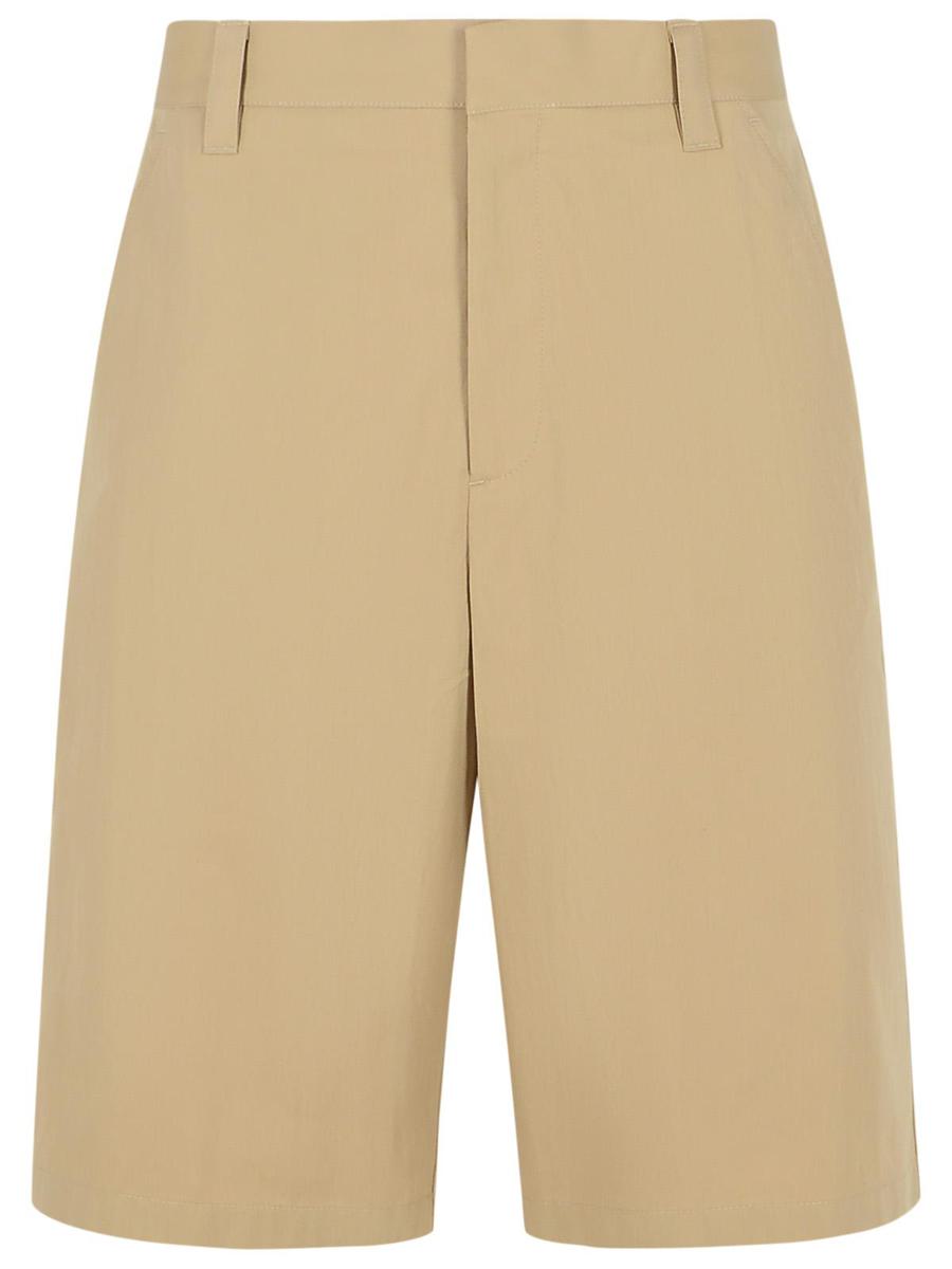 Moschino Beige Cotton Blend Bermuda Shorts