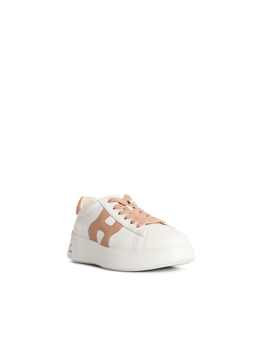 Hogan 'Rebel' White Leather Sneakers