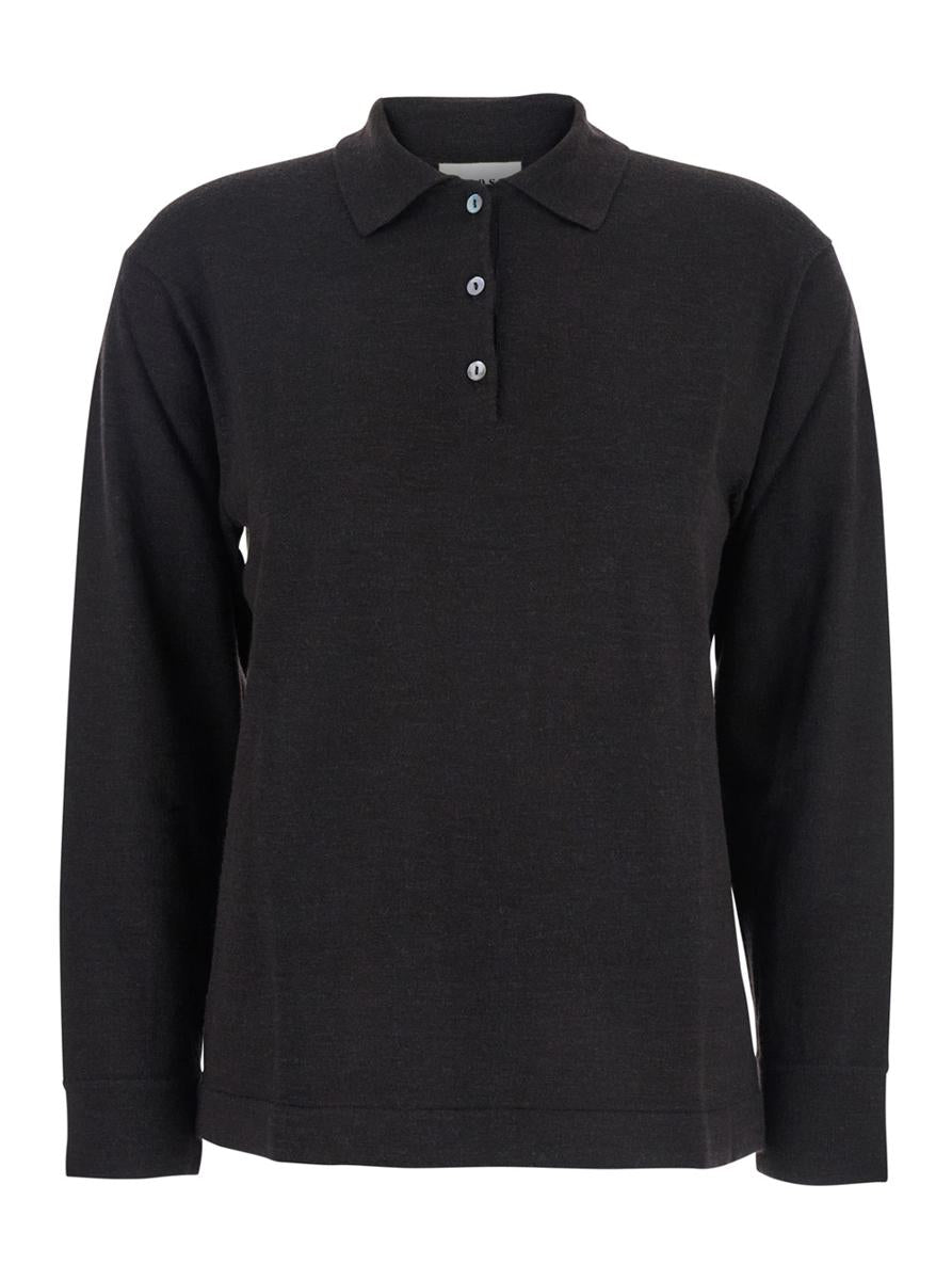 Polo Neck With Buttons Knit