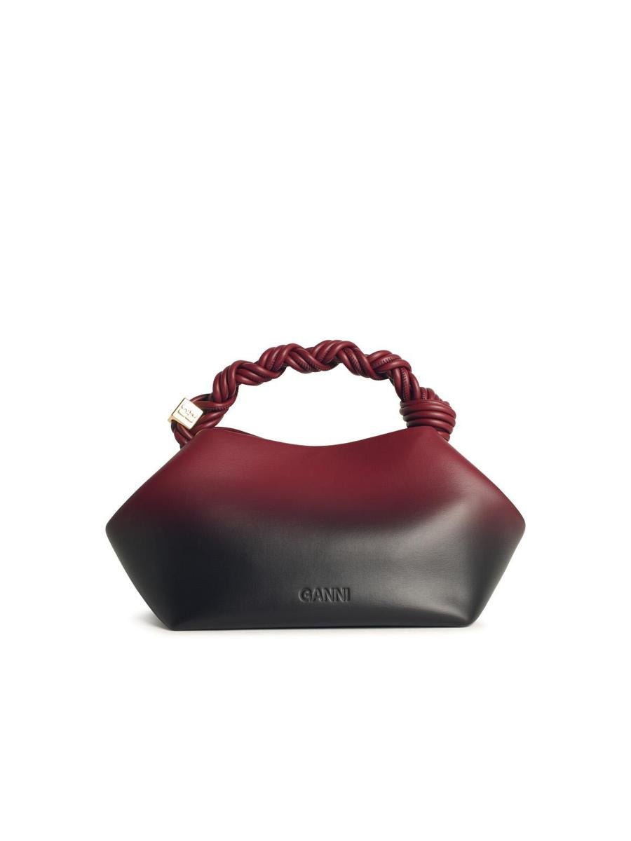 Small 'Ganni Bou' Bag In Red Shaded Leather Blend