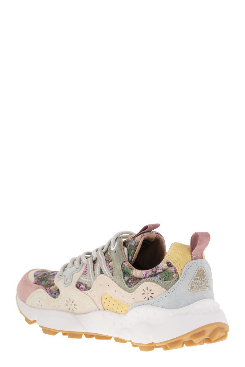 Flower Mountain Yamano 3 - Sneakers In Suede And Technical Fabric