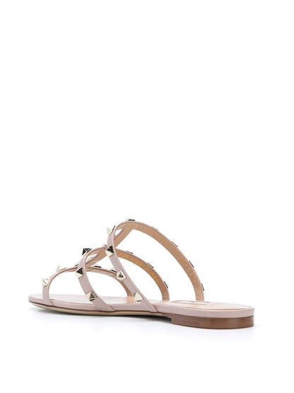Valentino Garavani Rockstud Leather Flat Sandals