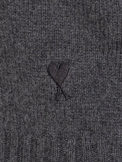 AMI Paris Ami Paris Grey Turtleneck In Wool Blend