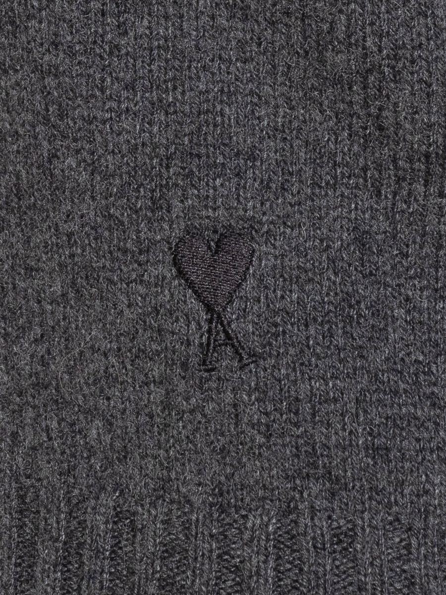 AMI Paris Ami Paris Grey Turtleneck In Wool Blend