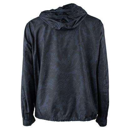 Etro Blue Patterned Windbreaker Jacket