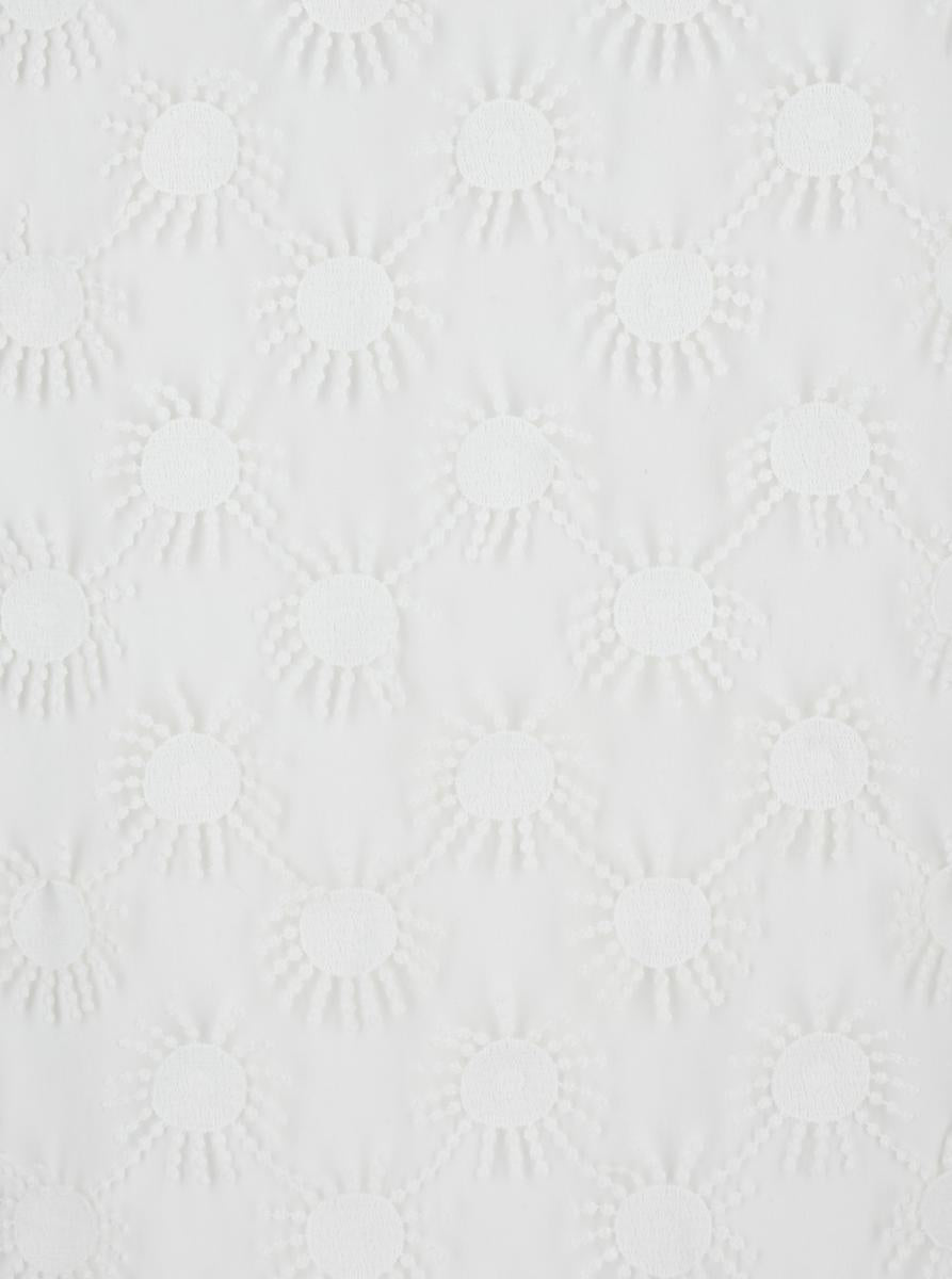 White Skirt With All-Over Applications In Cotton Blend Woman