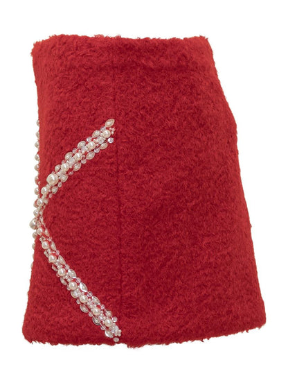 Des_Phemmes Red Des Phemmes Miniskirt