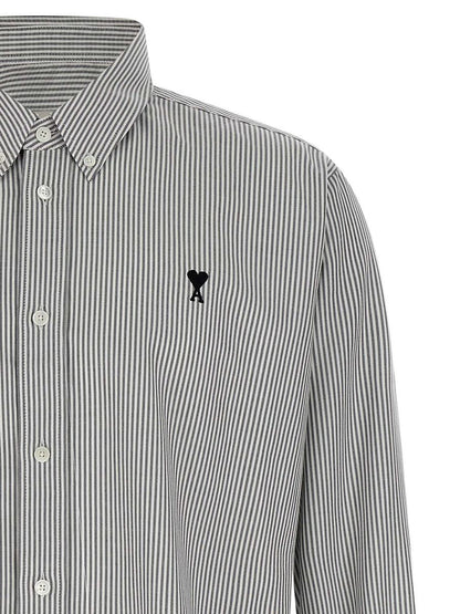 AMI Paris 'Ami De Coeur' Striped Shirt