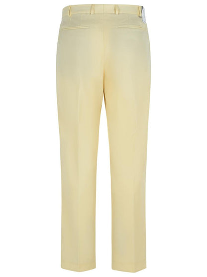 Pt Torino Ivory Virgin Wool Trousers