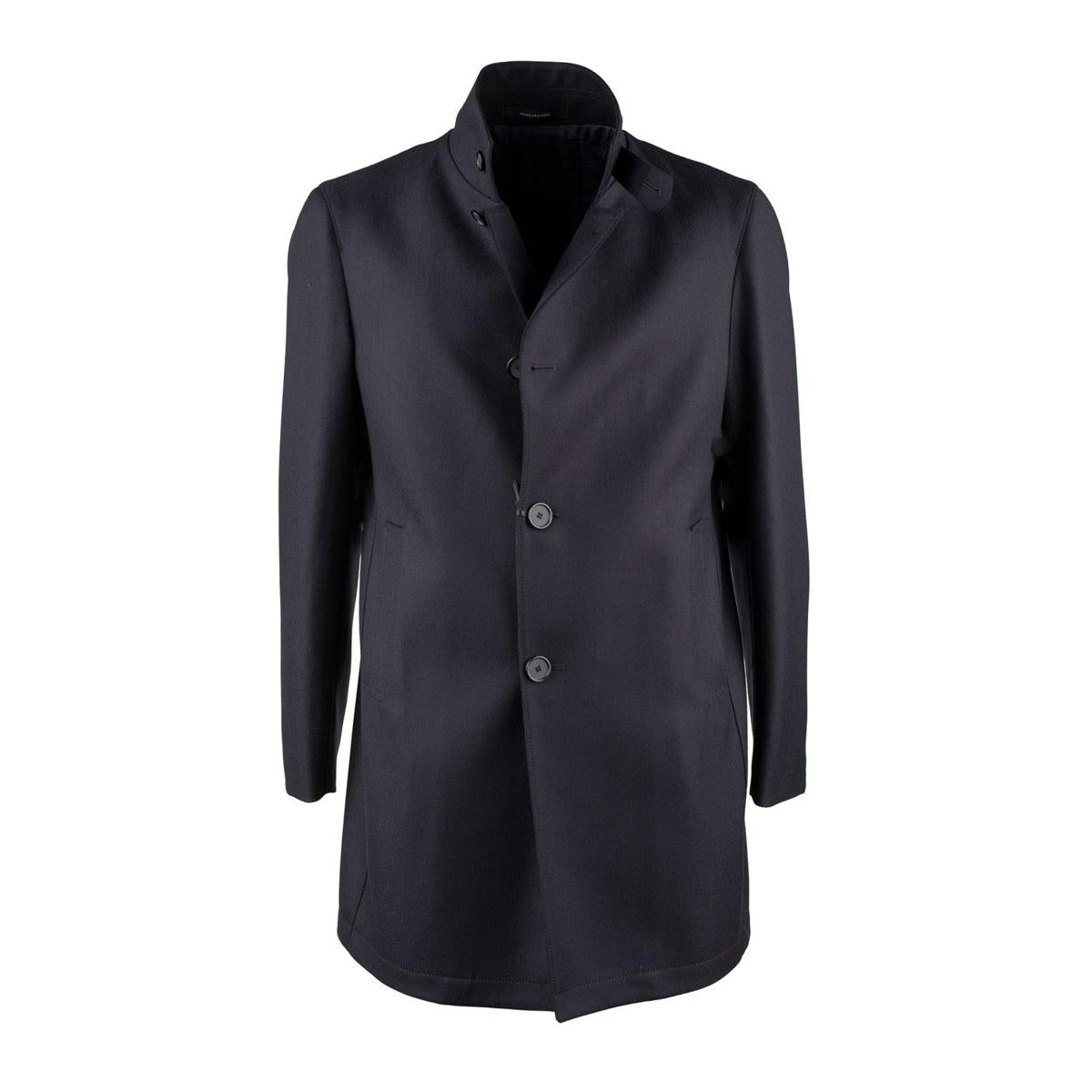 Tagliatore Blue Wool Coat