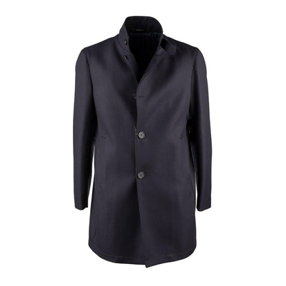 Tagliatore Blue Wool Coat