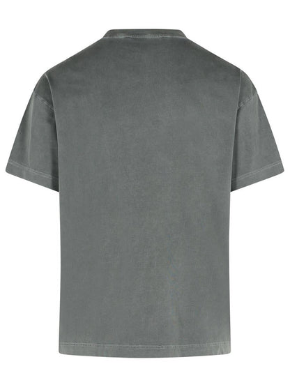 Palm Angels Gray Cotton T-Shirt