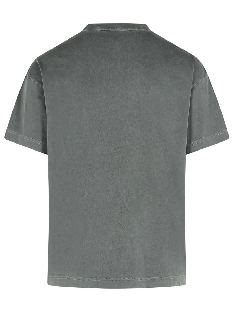 Palm Angels Gray Cotton T-Shirt