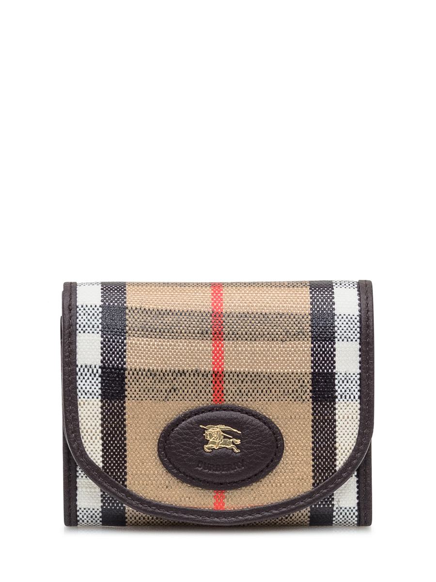 Burberry Burberry Wallet In Tartan Fabric And Leather
