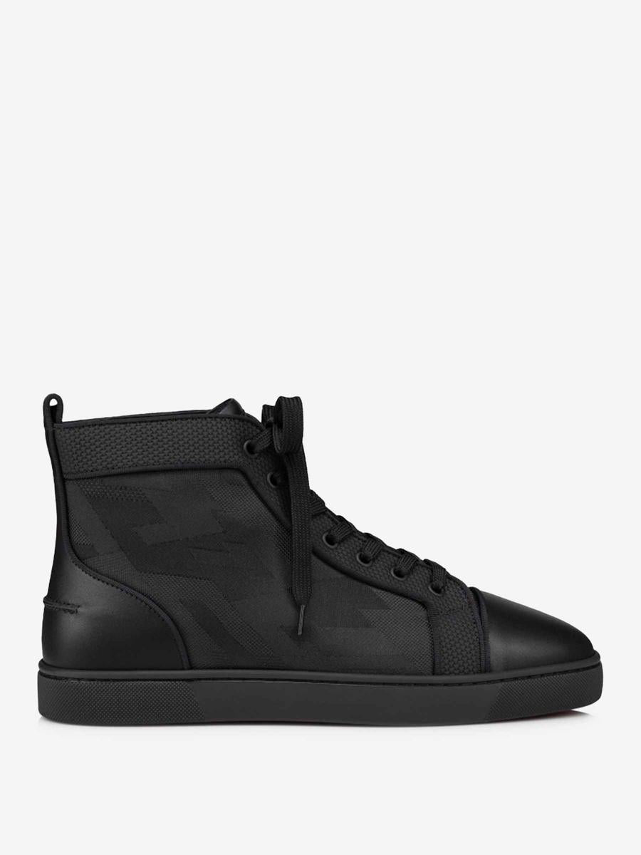 Christian Louboutin Louis Jacquard Leather Sneakers