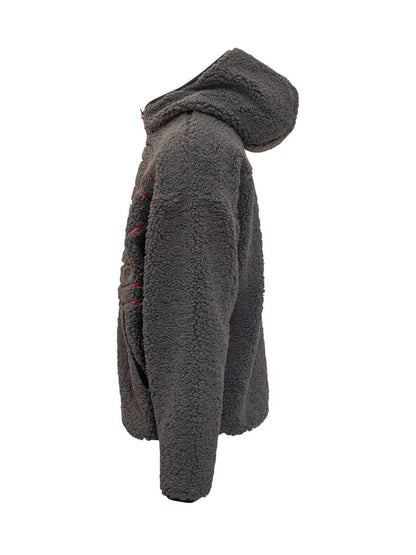 Diesel Diesel Jacket Teddy Zip Logo Grey Men'S