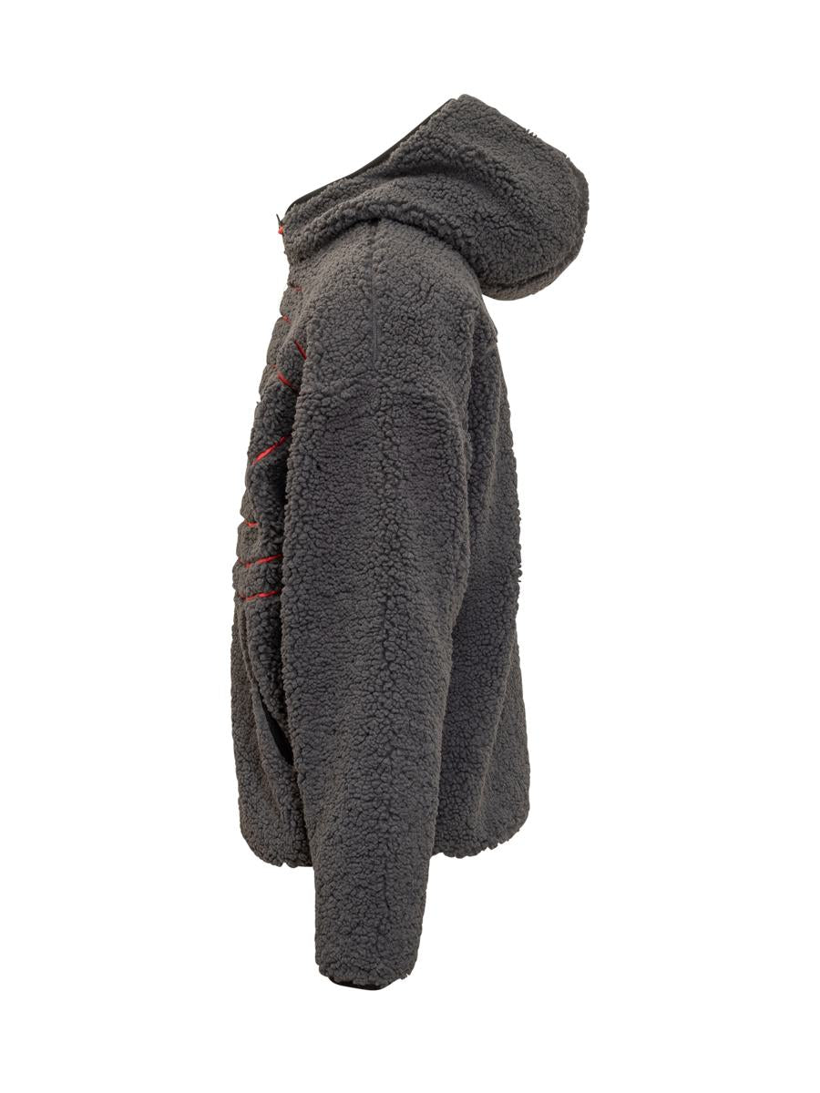 Diesel Diesel Jacket Teddy Zip Logo Grey Men'S