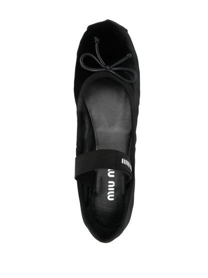 Miu Miu Velvet Ballerina Shoes