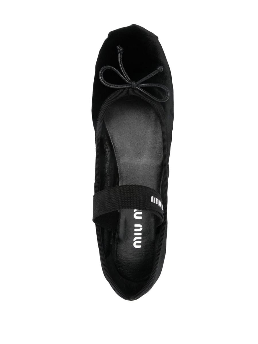 Miu Miu Velvet Ballerina Shoes