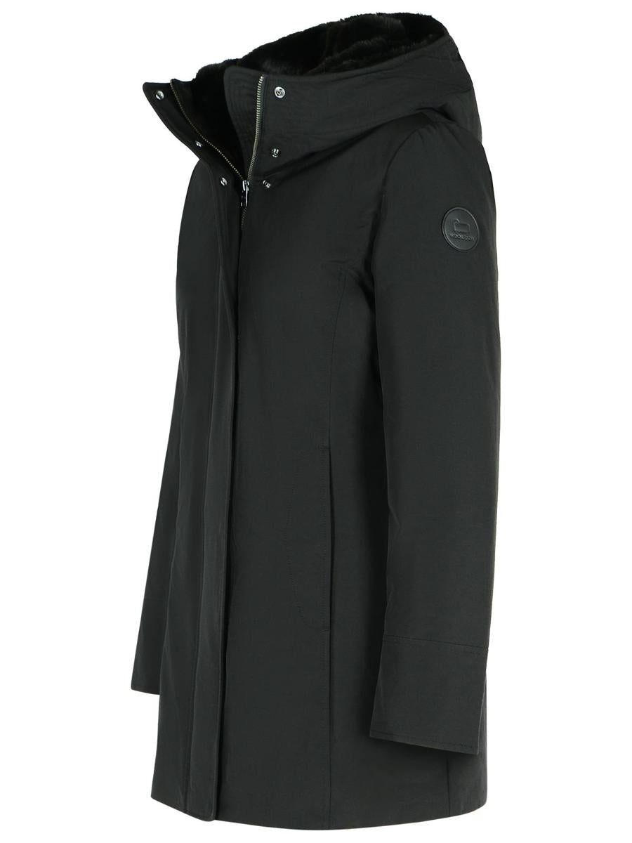 Woolrich 'Boulder' Black Cotton Blend Parka