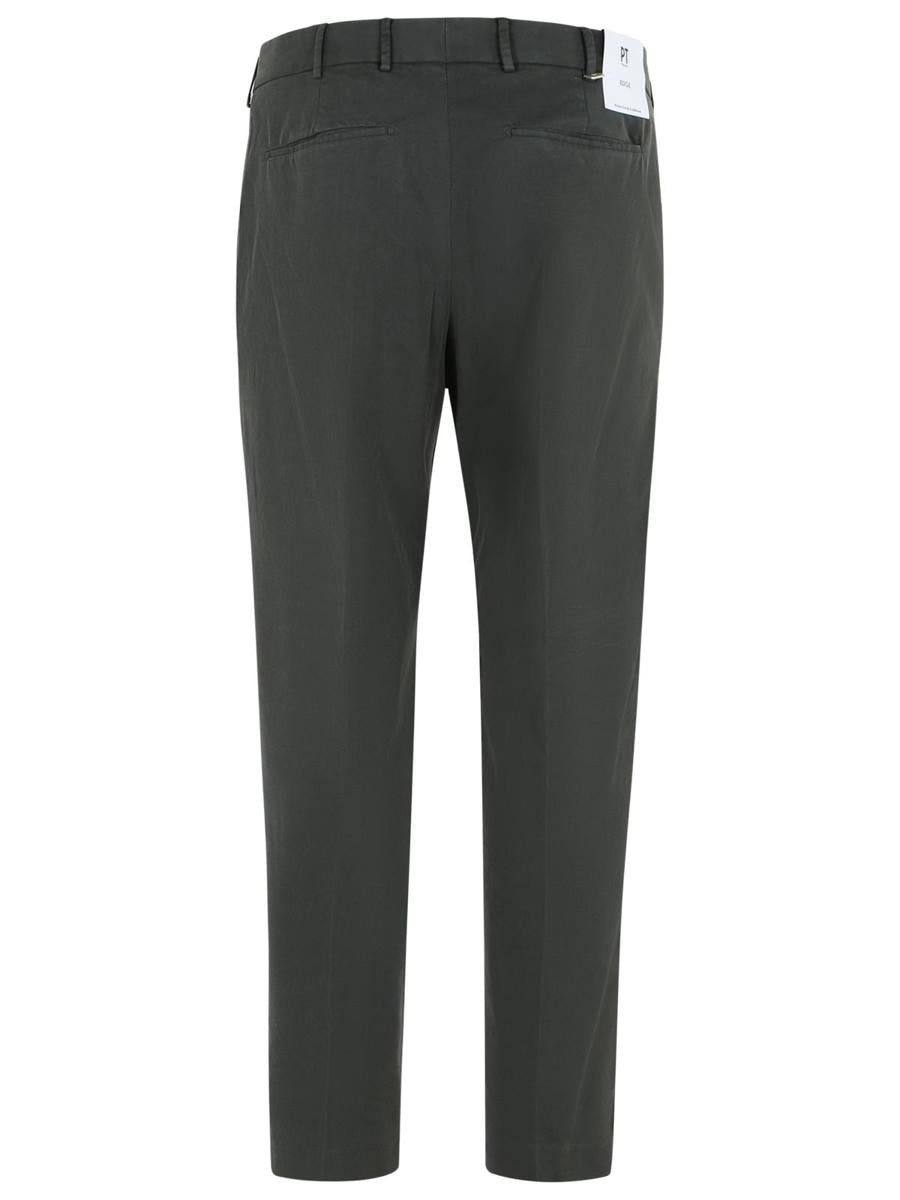 Pt Torino 'Rebel' Grey Stretch Cotton Pants