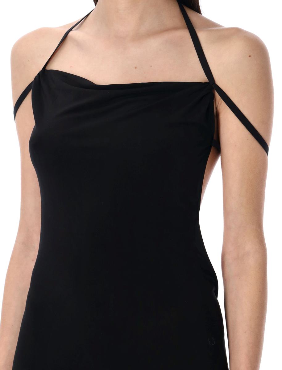 Marine Serre Draped Jersey Long Dress