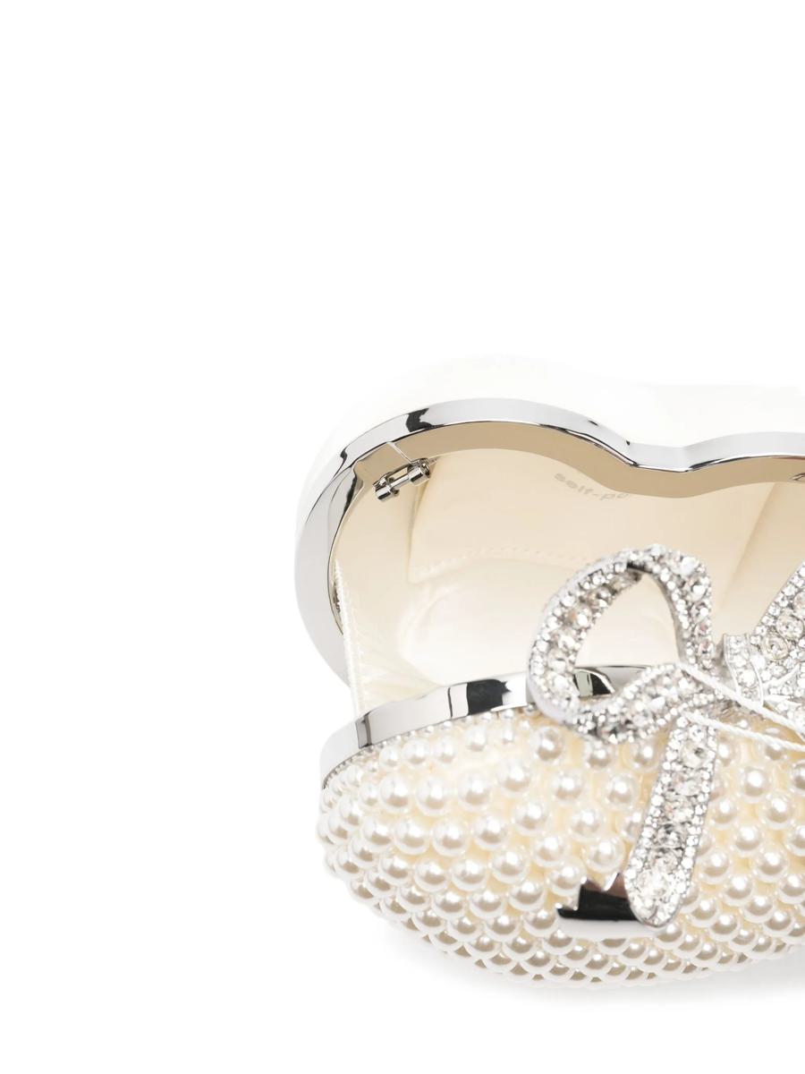 Self-Portrait Pearl Heart Clutch Bag Bags