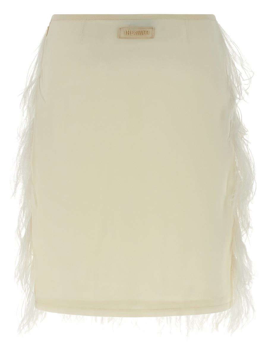 The Attico Ostrich Feather Skirt