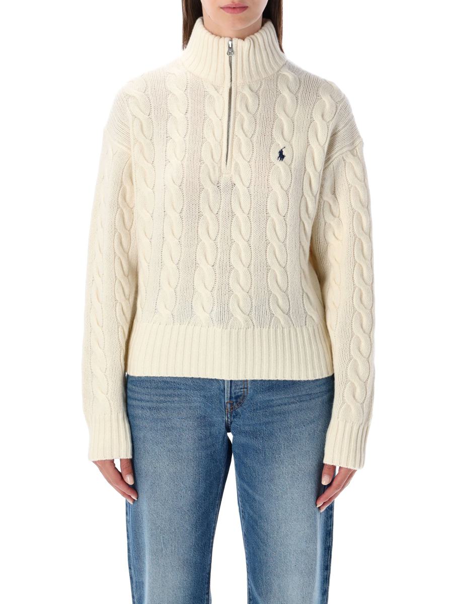 Polo Ralph Lauren Wool And Cashmere Cable-Knit Half-Zip Sweater