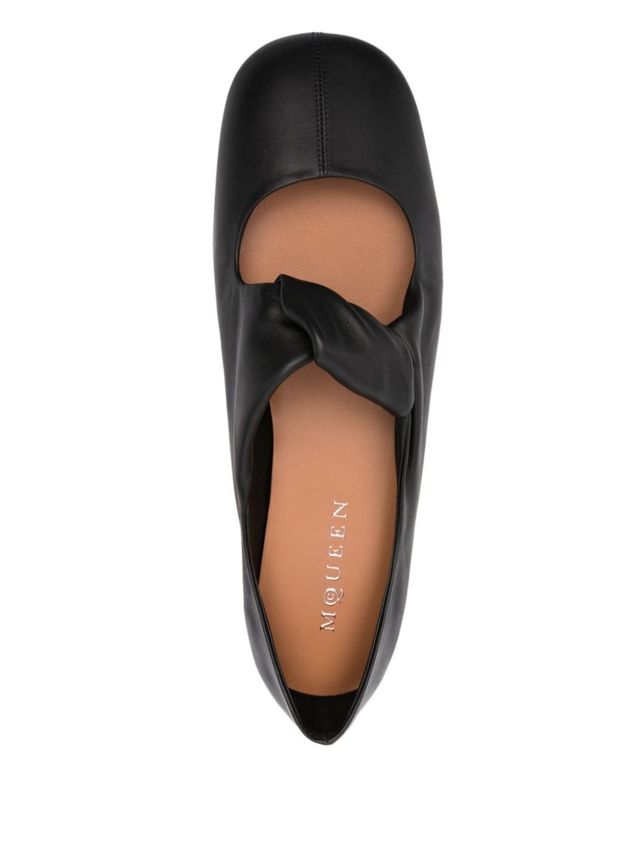 Alexander Mcqueen Twisted Detail Ballet Flats