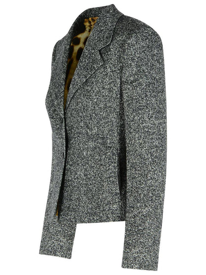 Dolce & Gabbana Two-Tone Virgin Wool Blend Jacket