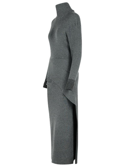 Lanvin Grey Wool Blend Dress