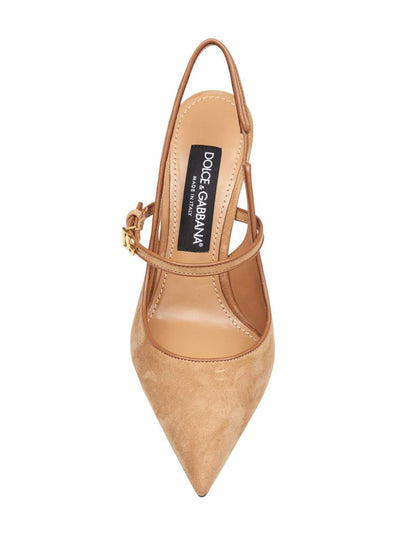Dolce & Gabbana Suede And Nappa Slingbacks