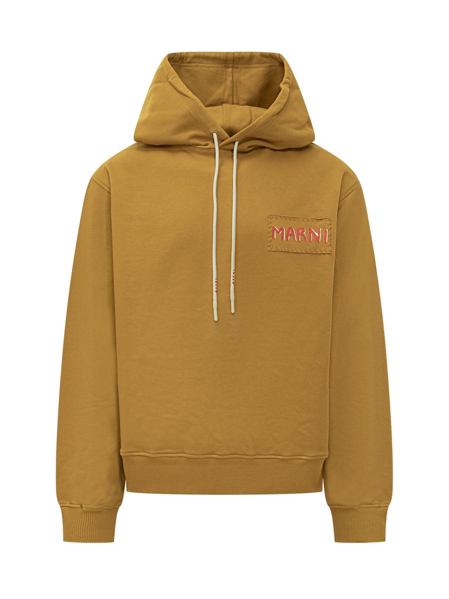 Marni Marni Hoodie With Logo Patch