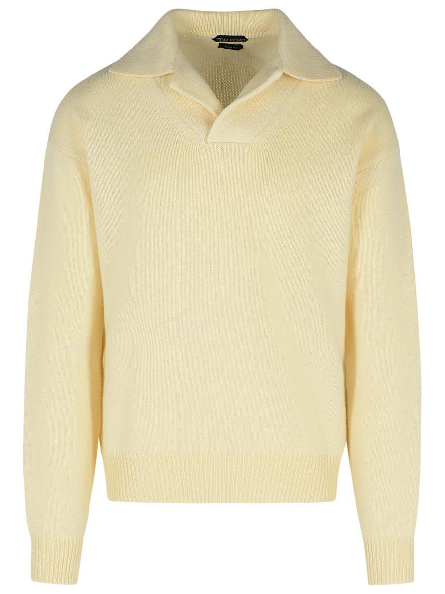 Tom Ford Cream Cashmere Blend Sweater