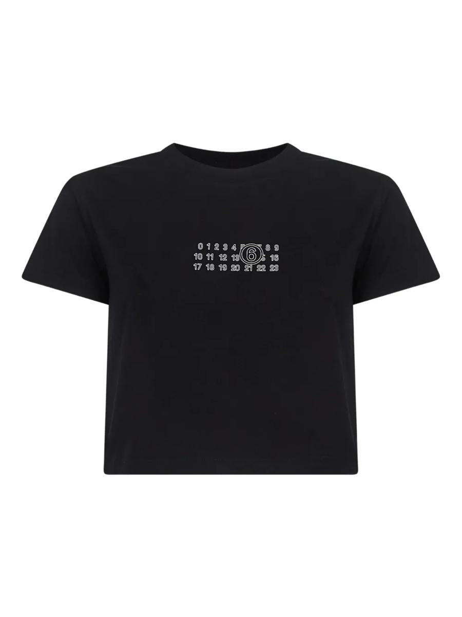 MM6 Maison Margiela Crop T-Shirt With Number Graphics