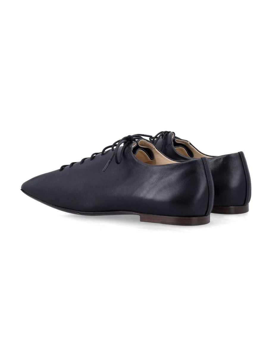 Lemaire Souris Flat Nappa Derbies Black