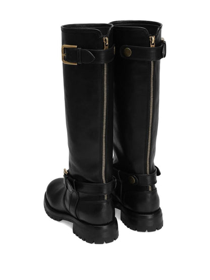 Dolce & Gabbana Calfskin Biker Boots